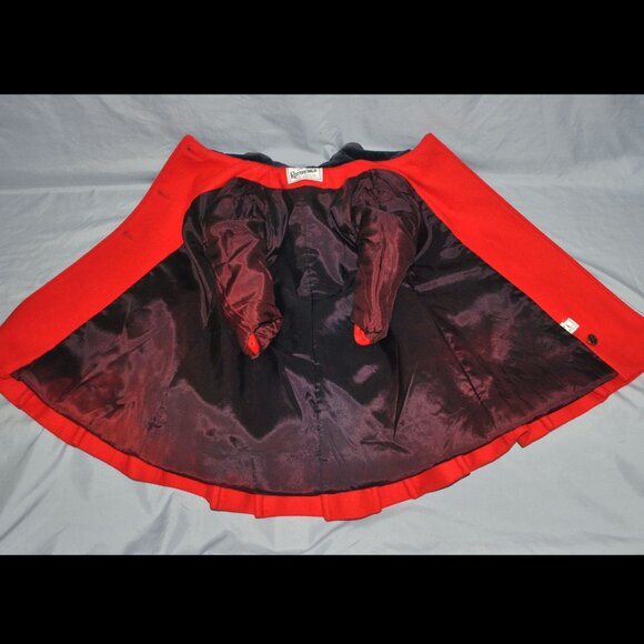 Vintage Rothschild Wool Coat Girls Size 4 Red & Blue Pea Coat - Picture 6 of 15